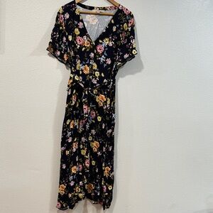 LOFT Floral Midi Dress